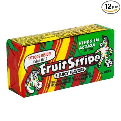 Fruit Stripes Green Chewing Gum  5 Juicy Flavors, Vancouver Online Candy and Stuffed Animal Shop