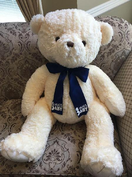 Jumbo Excellent Quality Beige Teddy Bear with tie 92cm, Vancouver Online Candy and Stuffed Animal Shop