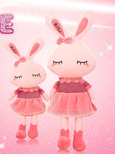 Super Cute Pink Love Rabbit Plush Toy Doll with skirt, Vancouver Online Candy and Stuffed Animal Shop